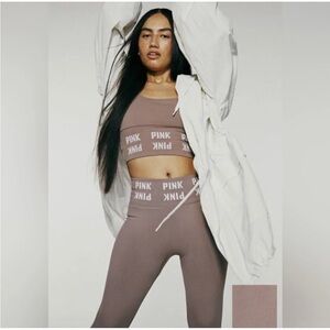 RARE 2 Pc Set NWT Victoria’s Secret PINK Seamless Sports Bra High Waist Leggings